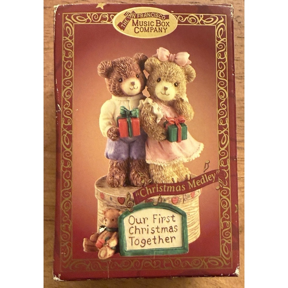 Vtg San Francisco Music Box Co Ornament Our First Christmas Together Medley 2001